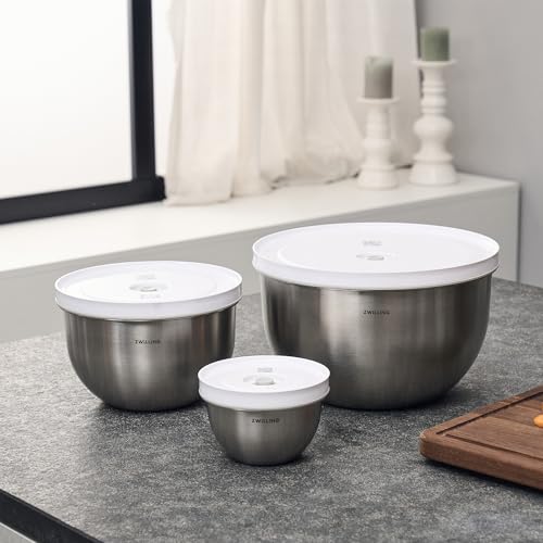 ZWILLING Fresh & Save BOWLS 3-pc Stainless Steel Vacuum Bowl Set - size: 3-pc