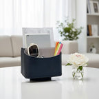 UnionBasic Rotating Desk Organizer, 360 Desk Spinning Caddy, Desktop TV Guide/Mail/Media/Remote Controller Holder Organizer,Fishskin Black - color: Fishskin Black