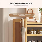 6-Tier Bamboo Shoe Rack with Cover, Free Standing Shoe Racks, Bamboo Wood Shoe Rack for Entryway & Closet, Holds up to 18-24 Pairs of Shoes 38.8" x 10.4" x 37.8" - size: 6-Tier with Cover