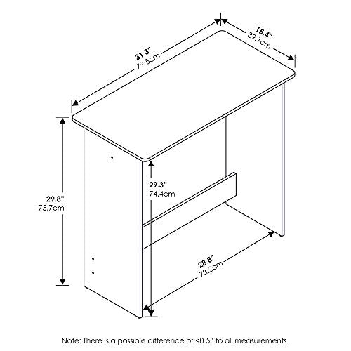 FURINNO Simplistic Study Table, Espresso - color: Espresso, size: 31.3" x 15.4"