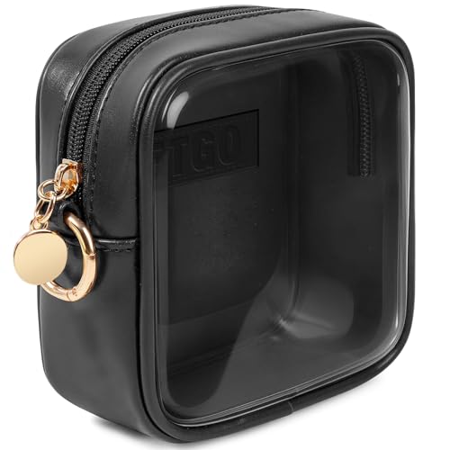 LETGO Clear Makeup Bags - TSA Approved Toiletry Bags with Zipper,Clear Toiletry Bag(Mini Black) - color: AA-Mini-Black
