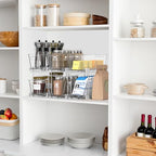 Simple Houseware 2-Tier Narrow Basket Drawer Cabinet Pull-Out Organizer, Clear