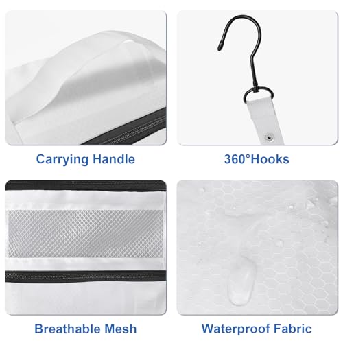 Olosar Suitcase Organizer, Travel Luggage Organizer Portable Hanging Travel Shelves Collapsible Hanging Packing Cubes for Carry on Suitcase - color: White-S, size: Small