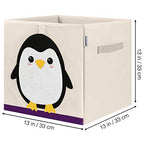Foldable Animal Cube Storage Bins Fabric Toy Box/Chest/Organizer for Kids Nursery, 13 inch (Penguin) - color: Penguin