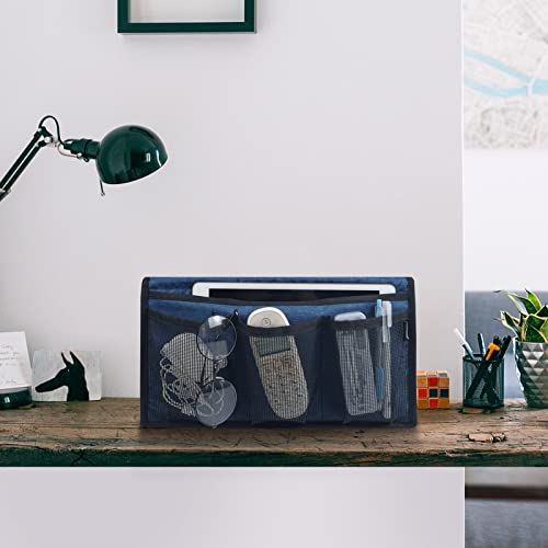 Gloppie Bedside Storage - Table Nightstand & Loft-Bed Caddy with Pockets - Dorm Organizer, Blue - color: Upgrade Blue