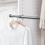 FIRJOY 12" Valet Rod for Closet Pull Out (1 Pack, Chrome) - color: Chrome, size: 1 Pack