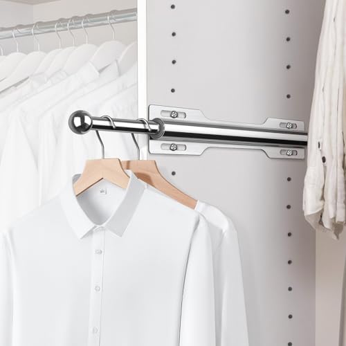 FIRJOY 12" Valet Rod for Closet Pull Out (1 Pack, Chrome) - color: Chrome, size: 1 Pack