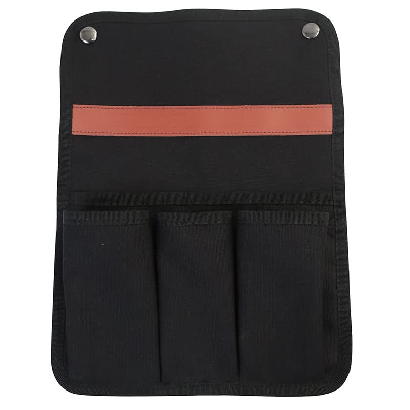 Buyter Armrest Pouch, Chair Side Pocket Organizer, Beach Chairs Side Storage Bags, Including 1 Large Pocket, 3 Small Pockets, For Recliner Couch Sofa (Black) - color: Black