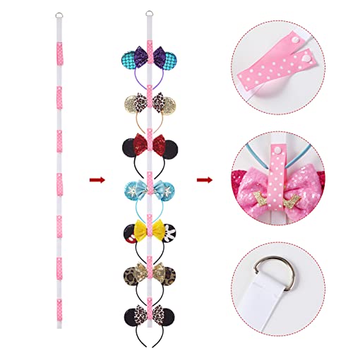 3Pcs Mouse Ears Headband Holder Headpiece Hanger Organizer Hair Accessories Storage Hanging Wall Display Decor