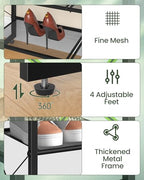CHOEZON Shoe Rack, 3-Tier Shoe Rack for Closet, Metal Shoe Storage Organizer, Shoe Rack for Entryway, Shoe Shelf with Adjustable Feets, for Entryway, Hallway, Living Room, Bedroom, Black TXJ13BB - size: 30"L x 10.4"W x 22.6"H