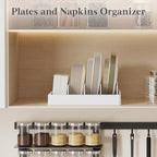 Lifewit Kitchen Cabinet Organizer for Food Contanier Lid, Lid Holder with 6 Adjustable Dividers & 7 Sections for Pantry Organizers and Storage, Home Drawer Organization, Large, 13" x 10" - size: Large(13" x 10")