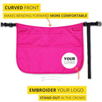 5-Pocket Waterproof Professional Cleaning Apron. Made for Pro Cleaners. Like a Cleaning Caddy Around Your Waist - color: Hot Pink, style: Standard