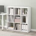 Furinno Cubicle Book Shelf, 9-Cube Bookshelf, Extra Thick Frame Reversible Tall Wide Bookcase with Open Back, 14.6 x 44 x 44, for Living Room, Bedroom, Home Office, Plain White - color: Plain White, size: 9-Cube