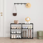 Autonomier 4 Tier Extra Small Shoe Rack (16.3" Wide), Narrow Stackable Shoe Shelf for Kids Toddler Adult, Lightweight Shoe Rack Stand for Closet Dorm Storage Organizer, Front Door Entrance, Entryway - size: 4-Tier