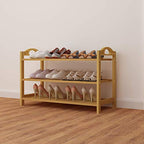 UDEAR Bamboo Shoe Rack 3-Tier Shoe Storage Organizer Entryway Shoe Shelf - size: 3-Tier