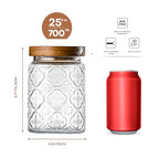Adodeen 3-Pack 24oz Glass Jar With Airtight Lid,Kitchen Canisters For Countertop,Coffee Sugar Container Set,Pantry Glass Storage Containers For Flour,Candy,Loose Tea,Snack, mason jars - color: Sunflower/Bigonia/window-24oz