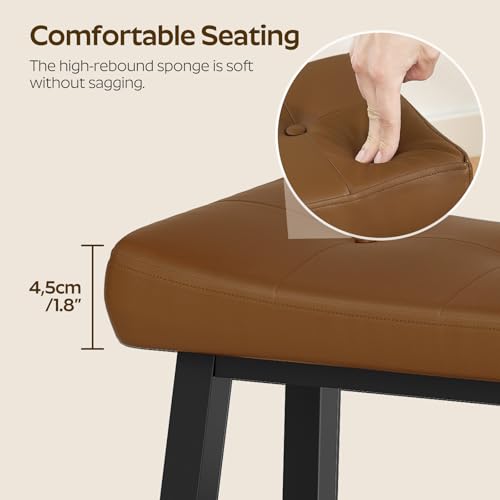 YATINEY Shoe Bench, 3-Tier Shoe Rack, Entryway Bench with Storage and Cushion, for Hallway, Foyer, Bedroom, Brown and Black HX02BV - color: Brown + Black