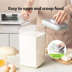 Ankou Food Storage Container Sets, 2.8 Qt + 4.2 Qt Airtight Canisters with Lids and 130ml Scoop, BPA-Free Plastic Pantry Containers for Flour, Sugar, Rice - color: 2.8 Qt + 4.2 Qt
