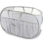 Collapsible Laundry Baskets, Upgrade Pop Up Laundry Hamper with Convenient Bags, Foldable Laundry Basket Mesh Light Weight, Easy to Carry Clothes Hampers for Laundry, Dorm, Toys, Travel Grey - color: Grey