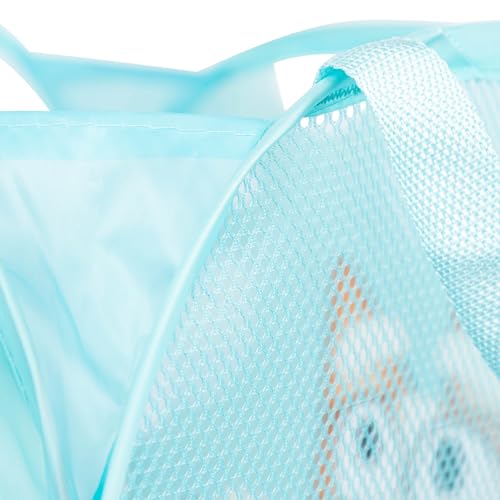 Jay Franco Bluey & Bingo Pop Up Hamper - Mesh Laundry Basket/Bag with Durable Handles - Storage for Clothes or Toys - color: Blue - Bluey