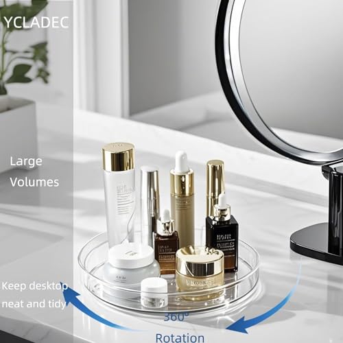 4 Pack Lazy Susan 9.2" Inch Turntable Organizer Pantry Organization and Storage Container Bins Spice Rack Cabinet Rotating Condiment for Pantry Kitchen Vanity Bathroom Jewelry Holder Clear - size: 9.25 inch 4Pack
