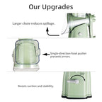 Upgrade Rotary Cheese Grater Shredder with Handle, Strong Suction Base, Multi-purpose Rotary Grater Slicer with 5 Interchangeable Blades for Ice, Vegetables, Fruit, Nuts with Blade Storage Box - color: Green