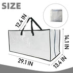 Heavy Duty Moving Bags, Extra Large Clear Storage Bags with Zipper and Handles, Moving Boxes & Storage Bins Alternative, Packing Supplies, Moving Supplies for Dorm Room Essentials - size: 1 Pack