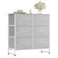 WLIVE Fabric Dresser for Bedroom, 6 Drawer Double Dresser, Closet Dresser with Fabric Bins, Chest of Drawers for Closet, Living Room, Hallway, Light Grey - color: Light Grey