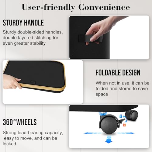 Laundry Hamper with Wheels,29 Gal (110L) Laundry Basket with lid Rolling Clothes Hamper Foldable Dirty Clothes Basket on wheels with Bamboo Frame and Bag for Bedroom, Dorm, Laundry Room-Black - color: Black, size: 110 L