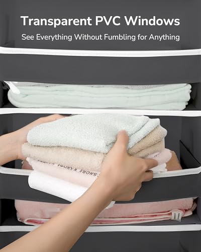 ULG Over The Door Organizer with 6 Large Pockets 12 Side Pockets, 50lbs Weight Capacity Door Hanging Organizer for Bedroom, Bathroom, Pantry, Nursery Storage, Dark Gray - color: Dark Gray, size: 1 Pack