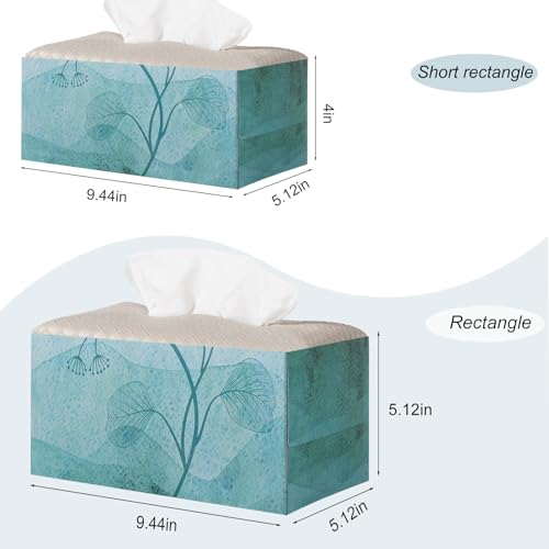 Tissue Box Cover PU Leather Tissue Holder Square Facial Tissue Case Facial Paper Organizer Dispenser for Bathroom, Vanity Countertop, Tabletop, Car, Rectangle, Griege - color: Griege, size: Rectangle