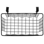 AVLA 2 Pack Over The Cabinet Door Organizer, Grid Storage Baskets with Hooks, Metal Wall Hanging Basket Holder Rack, Wire Kitchen Sink Organization Bin for Bathroom Shampoo, Body Wash