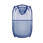 Collapsible Pop Up Laundry Hamper, Extra Large Mesh Foldable Laundry Basket, 28" x 16" x 16" (Blue) - color: 1P Blue