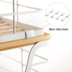 ALOCEO 2 Pack Potato and Onion Storage Bins, Large Trash Bag Holder Under Sink with Bamboo Top, Stainless Steel Pantry Organizers Storage, Kitchen Counter, White - color: 2-pack - Xl&l White