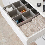 Household Essentials Grey 728-1 Deep 9 Section Drawer Organizer Box for Storage 12 in x 3.13 - color: Silver