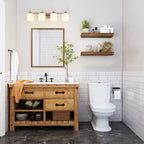 QEEIG Floating Shelves for Wall Bathroom Shelf Bedroom Kitchen Living Room Farmhouse Small Book Shelf 16 inch Set of 2, Brown (015-BN2) - color: A. Brown, size: 2pcs