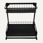 Amazon Basics L-Shape Under Sink Storage Pull Out Cabinet Organizer, Space-Saving Design, Durable and Rust-Resistant, Black, Pack of 2