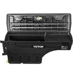 VEVOR Truck Bed Storage Box, Compatible with Dodge Ram 1500 2019-2021 L, Waterproof ABS Wheel Well Tool Box with Lockable Lid and Password Padlock, 6.6 Gal/25 L Truck Bed Toolbox, Driver Side, Black - size: Driver Side, style: Dodge Ram