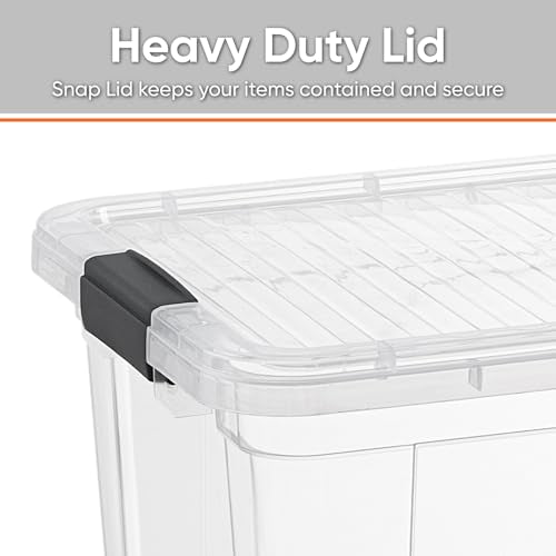Superio Small Clear Plastic Storage Bin with Lid, 11 Qt, Non-Toxic, BPA Free, Odor Free, Organizer Storage Box, Stackable Plastic Tote for Home, Garage, School, and Office - size: 14.15" x 10" x 6.5"
