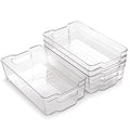 BINO | Stackable Storage Bins, X-Large - 4 Pack | THE STACKER COLLECTION | Clear Plastic Storage Bins | Organization Containers for Pantry & Fridge | Multi-Use Organizer Bin | BPA-Free - size: 4PK - X-Large