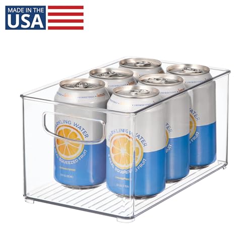 iDesign Stackable Clear Plastic Bin - Kitchen Organizers and Storage for Fridge and Pantry - style: Pack of 1