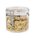 Oggi Clear Canister with Clamp Lid, 38 oz - Large Airtight Food Storage Container, for Kitchen & Pantry Storage of Bulk, Dry Foods Including Pasta, Flour, Sugar, Coffee, Rice, Tea, Spices & Herbs