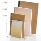 Magazine Holder, Clear Acrylic Magazine Rack, File Organizer for Office Desk, Book Organizer,-One-Piece-3 Vertical spaces,1 pack (B5)…… - style: 3 slots-B5