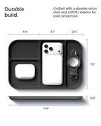 Spigen Modern Valet Tray Premium PU Storage Stylish Organizer Designed for Entryway Bedside Nightstand Desk for Key, Wallet, Watch, Phone, Jewelry, and Everyday Carry Accessories - Black (Sectional) - size: Sectional