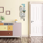 Key and Mail Holder for Wall Mail Holder for Wall, 2-Slot Mails Organizer with 3 Hooks, Key Hangers Rustic Wooden Walls Organizers for Letter Magazines - size: Small