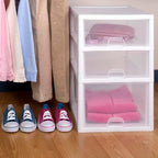 Sterilite 24-Pack 16 Quart Stacking Drawer, Clear Storage Closet Organizer, White Frame - Stackable Modular Plastic Drawers for Clothes, Accessories, Craft Supplies, Shoes or Linens - size: 16 Quart, style: 24 Pack