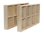 8 Section Wooden Trays – 14" × 7" Rectangular Organizers with 8 Compartments for Crafts, Drawer Tidying, Snacks, and Display | 2 Pack - size: 8 Section