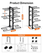 ORDORA Pots and Pans Organizer: under Cabinet, 20.8" Height Heavy Duty 120LBS Pots Pans Organizer Rack for under Cabinet 8-Tier Adjustable for Big Stockpots, Dutch Oven, Cast-iron Pans, Heavy Cookware - size: L-21"H-HeavyDuty