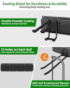 PIYILO 64 inches Garage Tool Organizer Wall Mount, Garden Tool Organizer Rack Heavy Duty, Hanging Storage Organization Racks Holder with 10 Hooks, for Lawn Tools, Shovel, Shed - size: 64 inch 10-Hook