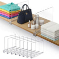 8 Pack Acrylic Shelf Dividers for Closet 11x7.9 Inch – Acrylic Dividers for Shelves Clear Closet Shelf Separators for Purses, Clothes Storage – Vertical Bookshelf Dividers for Bedroom & Kitchen - size: Pack of 8